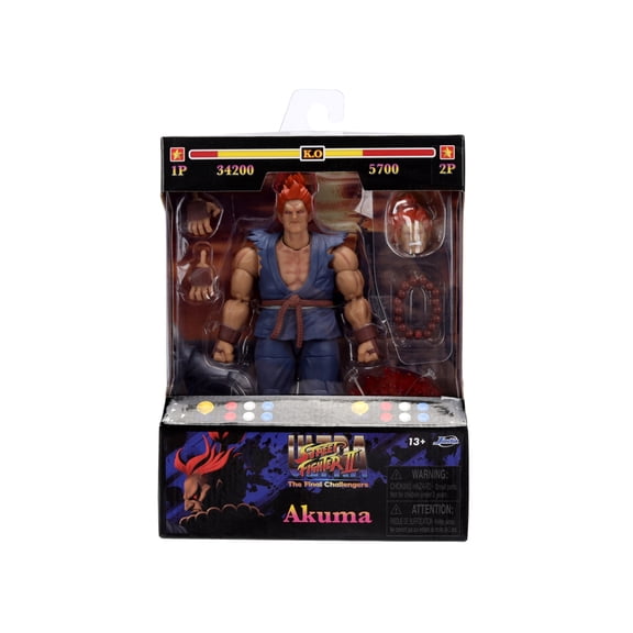 Akuma 6" Moveable Figure with Accessories and Alternate Head and Hands "Ultra Street Fighter II: The Final Challengers" (2017) Video Game Model by Jada