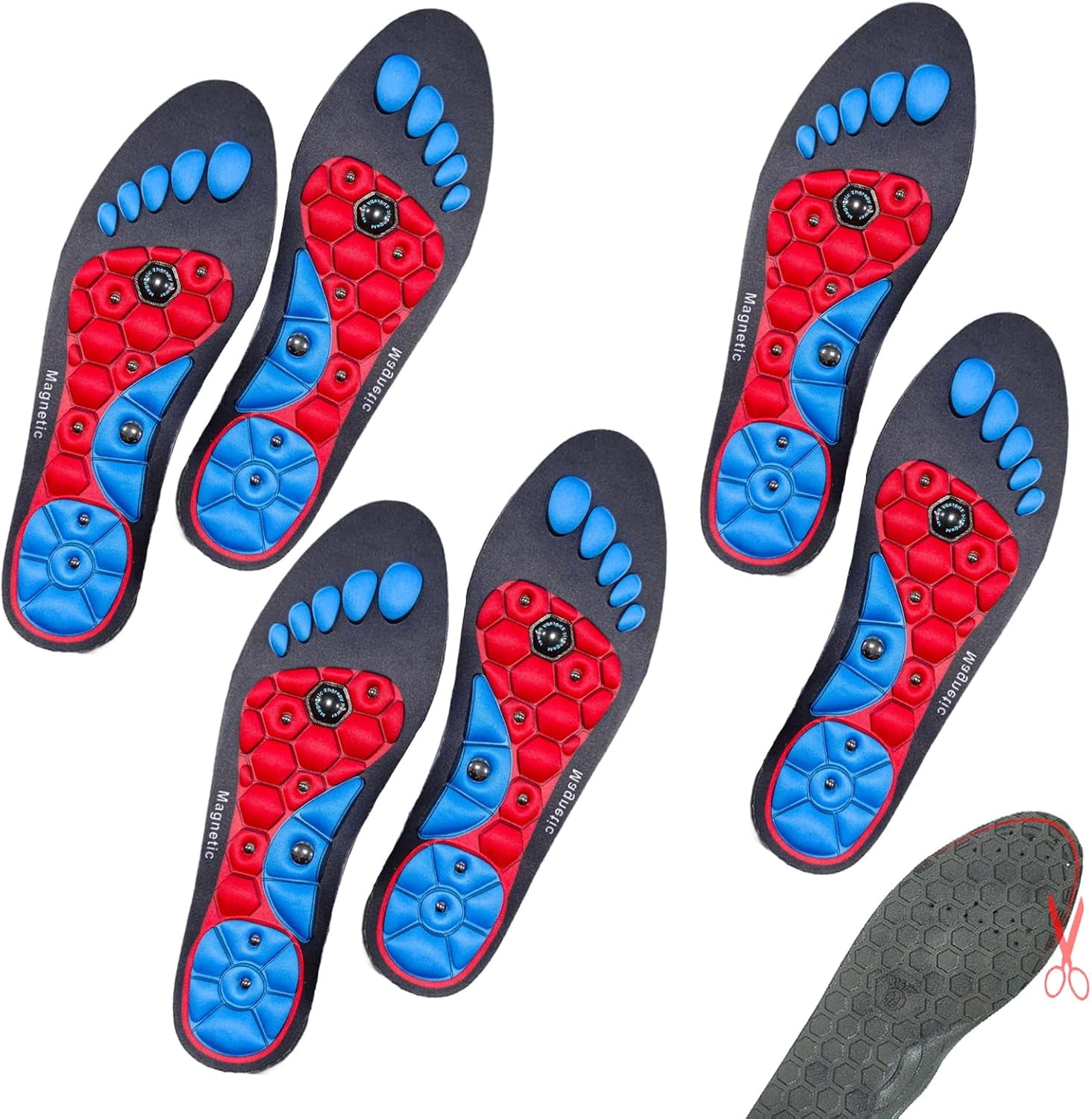 Akusole Magnetic Insoles Akusoli Magnetic Acupressure Insoles Akusoli Soles Inserts for Men Akusoli Insoles for Neuropathy Orthopedic Magnetic Insoles 1 Pairs M 8 11 Walmart