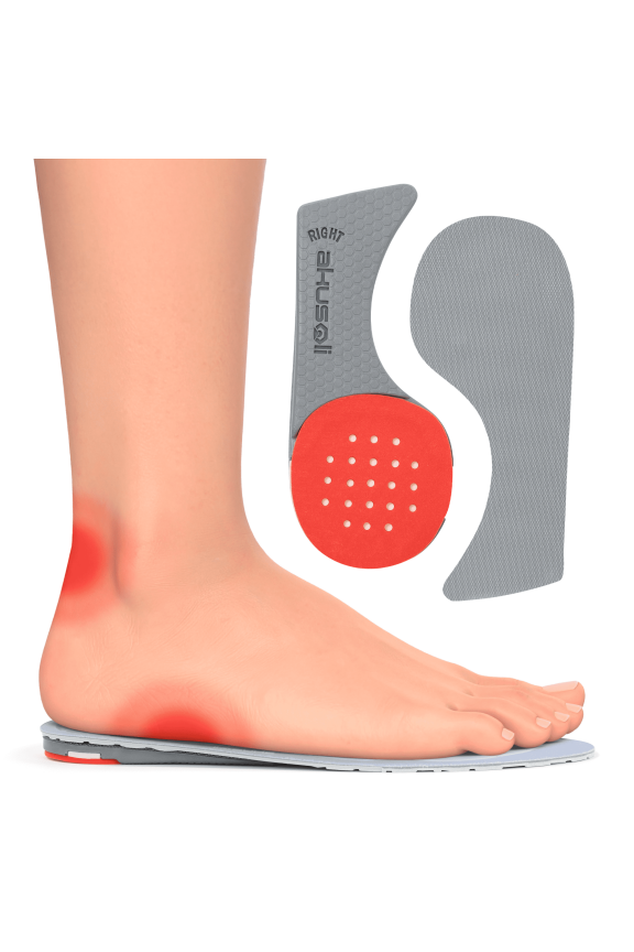 Heel Support Inserts - Heel Cushion Pads for Plantar Fasciitis, Feet Shock Absorption & Extra Comfort (2 Count)