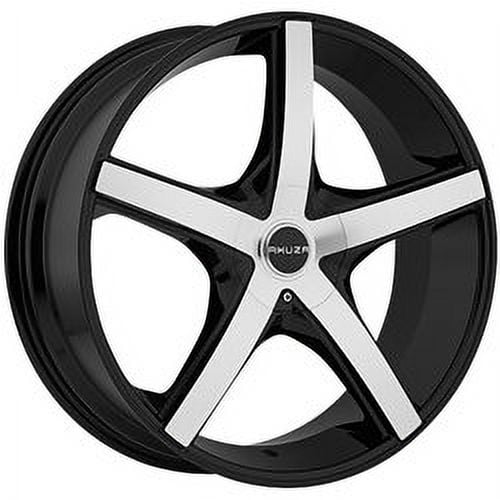 Akuza Axis 18 Machined Black Wheel / Rim 5x100 & 5x115 with a 35mm