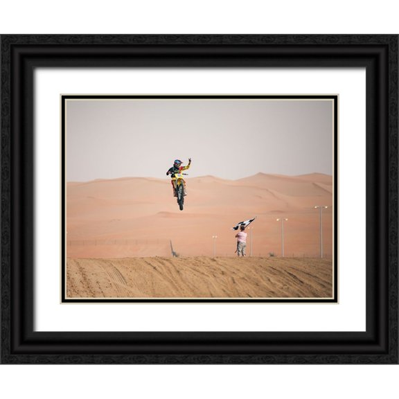 Al Adwan, Rami 24x19 Black Ornate Wood Framed with Double Matting Museum Art Print Titled - Vector