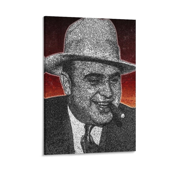 Al Capone Art Print Art Poster Canvas Painting Decor Wall Print Photo Gifts Home Modern Decorative Posters 16x24inch(40x60cm)