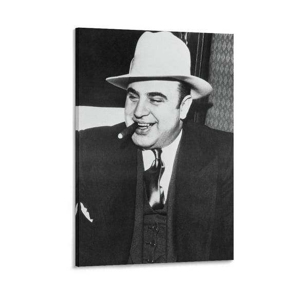 Al Capone Cigar Poster Poster Decorative Painting Canvas Wall Art Living Room Posters Bedroom Painting 12x18inch(30x45cm)