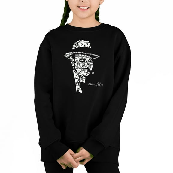 Al Capone - Original Gangster - Girl's Word Art Crewneck Sweatshirt