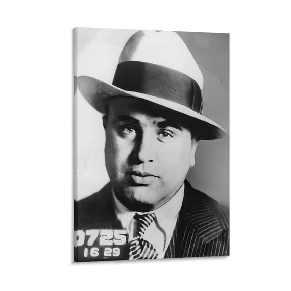 Al Capone Print Photo Art Painting Canvas Poster Home Decorative Bedroom Modern Decor Posters Gifts 24x36inch(60x90cm)