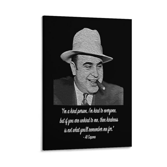 Al Capone Quote Artworks Picture Print Poster Wall Art Painting Canvas Gift Decor Home Posters Decorative 24x36inch(60x90cm)