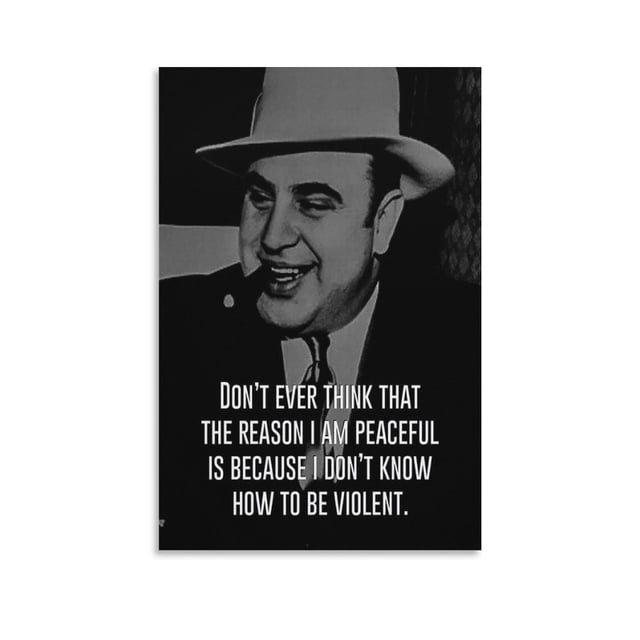 Al Capone Quote Poster Artworks Picture Print Poster Wall Art Painting ...