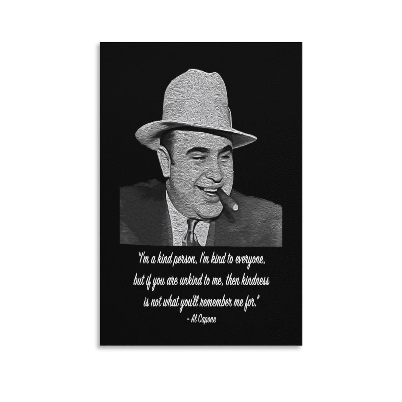 Al Capone Quote Poster Cool Artworks Painting Wall Art Canvas Prints ...
