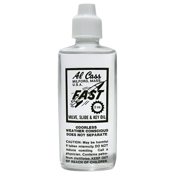 Al Cass Fast Odorless Valve Slide and Key Oil, 2 oz