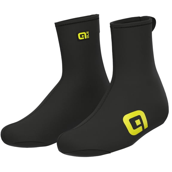Al Cycling Neopren-Schuhberzieher, Schwarz/Fluo Gelb, Gre XS (34-36) (2 Stck), Schwarz/Flu