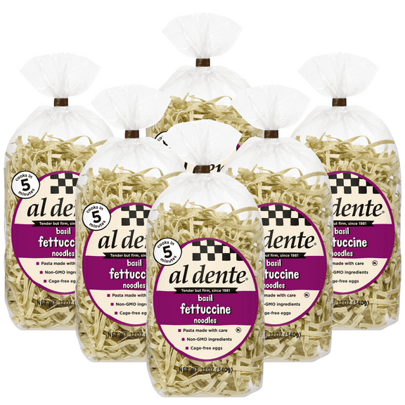 Al Dente Basil Fettuccine, 12-Ounce Bags (Pack of 6)