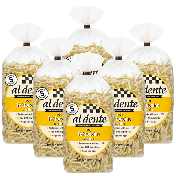 Al Dente Egg Fettuccine, 12-Ounce Bag (Pack of 6)