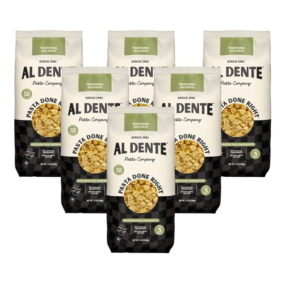 Al Dente Egg Bonnetti Pasta, 12-Ounce Bags (Pack of 6)
