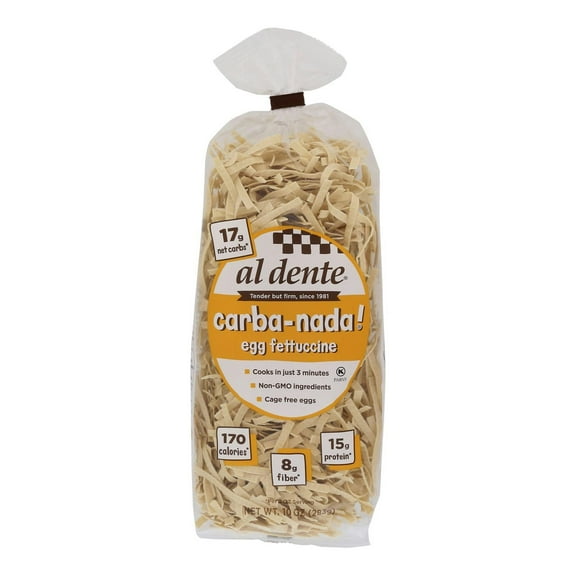 Al Dente Lightly-Cooked Egg Fettuccine Pasta 10 oz (Pack Of 6)
