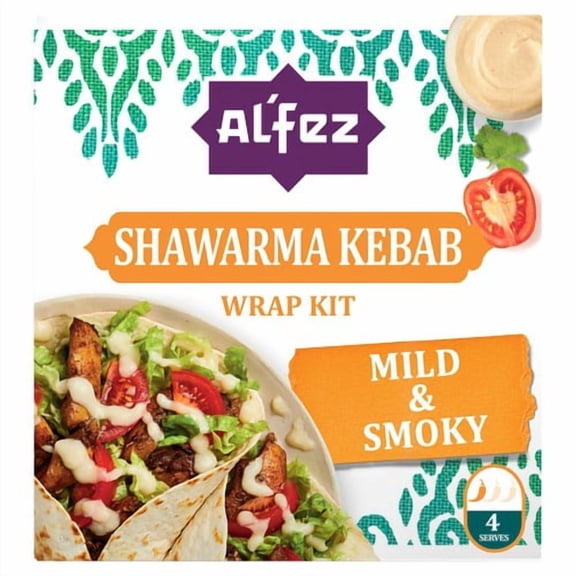 Al'Fez Shawarma Kebab Wrap Kit 410g, British Import (Pack of 2)