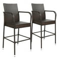 thumbnail image 1 of Al Fresco Outdoor Bar Stools Set of 2, Patio Wicker Counter Stools, 1 of 8