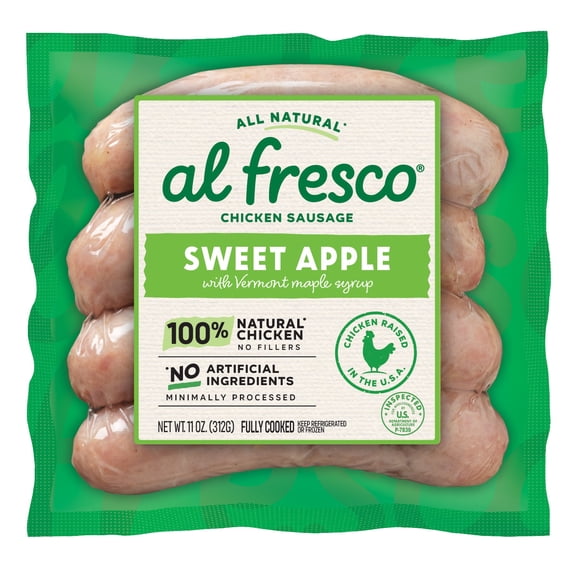 Al Fresco Sweet Apple Chicken Sausage 11 oz, 4 Count