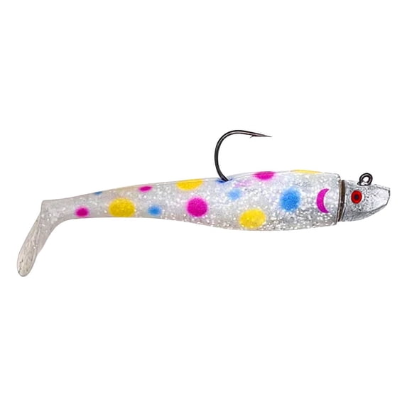 Al Gag's Lures Whip-It Fish Rigged, 6", 4oz, (1 Head/2 Tails), Wonder Bread