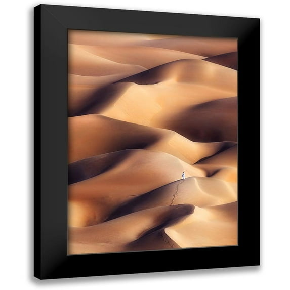 Al Hammadi, Khalid 14x18 Black Modern Framed Museum Art Print Titled - Chocolate Dunes