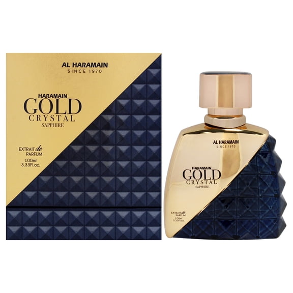 Al Haramain Gold Crystal, Sapphire, Perfume for Women and Men, 3.33 oz