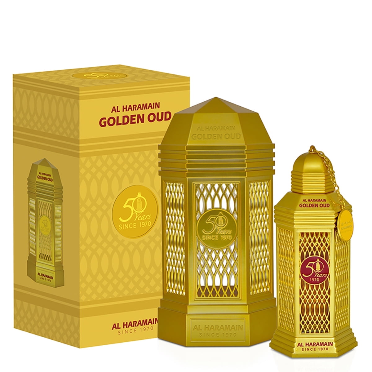 Al Haramain Golden Oud 50 Years Eau De Parfum, Longlasting Woody