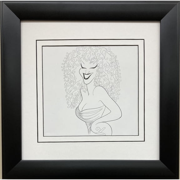 Al Hirschfeld "Bette Midler 1980" CUSTOM FRAMED ART Caricature Music Generic