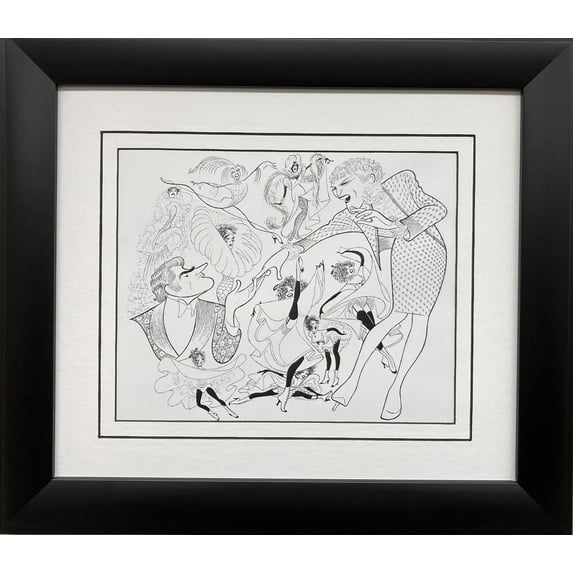Al Hirschfeld "La Cage Aux Folles 1983" CUSTOM FRAMED ART Broadway Generic