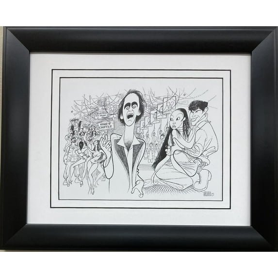 Al Hirschfeld "Miss Saigon '91 - Jonathan Pryce" CUSTOM FRAMED ART Broadway Generic