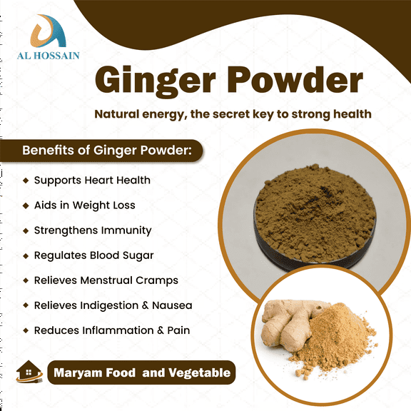 Al Hossain Guatemalan Ginger Powder Bulk 11 LB/ 5kg (176 oz).Gluten-Free. Premium Bulk Ginger Powder A Natural Source for Spice, Seasoning & Culinary Use.