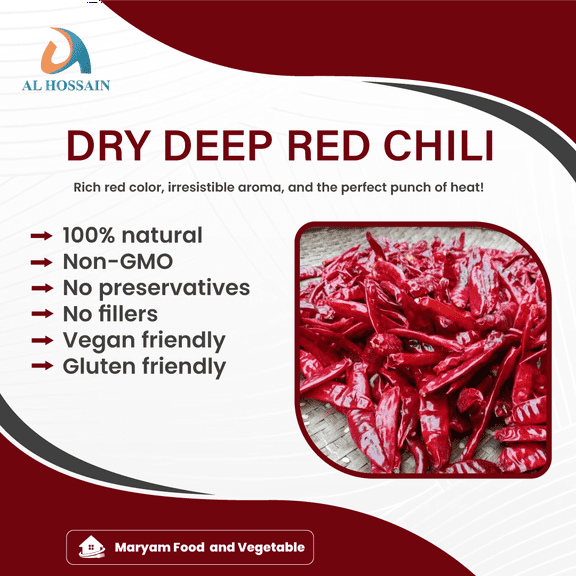 Al Hossain Natural Guatemalan Dry Deep Red Chili – Whole – Bulk 11 LB (176 oz / 5kg) | Spicy, Aromatic & Vibrant | Ideal for Cooking, Seasoning, Sauces & Pickling | Non-GMO, Gluten-Free, Vegan