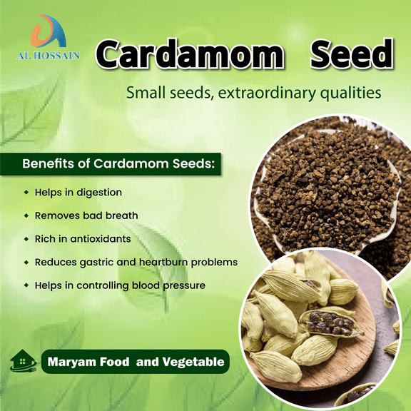 Al Hossain Natural Guatemalan Green Cardamom Decorticated Seeds  3.5oz (100g / 0.22lb)  Fresh, Flavorful Whole Cardamom Seeds for Cooking, Curries & Desserts  Gluten-Free, Non-GMO