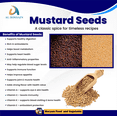 thumbnail image 1 of Al Hossain Natural Mustard Seeds 8.8oz (250g) – Premium Guatemalan / Imported Mustard Seed Spice, Vegan, Gluten-Free, All-Natural, High Fiber & Nutrient-Rich Seasoning, 1 of 5