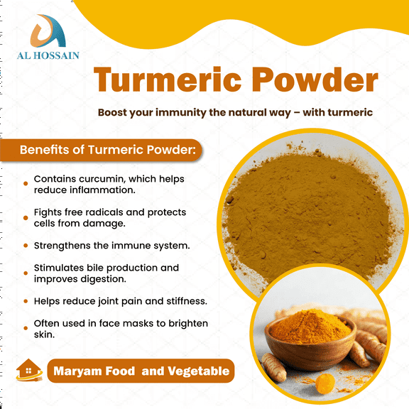 Al Hossain indian Natural Turmeric Powder  Bulk 11 LBS/ 5kg (176 oz).Gluten-Free.Haldi powder. Pure Turmeric Supplement. Ground from Raw Turmeric Root. Natural Golden Spice for Immunity Support.