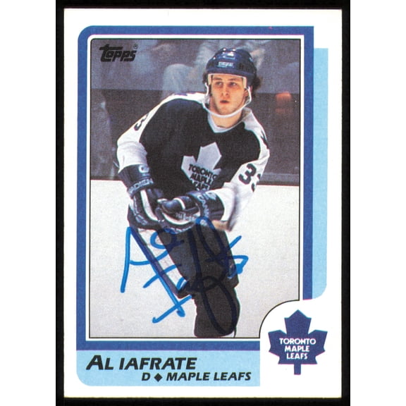 Al Iafrate Autographed 1986-87 Topps Card #26 Toronto Maple Leafs SKU #254707