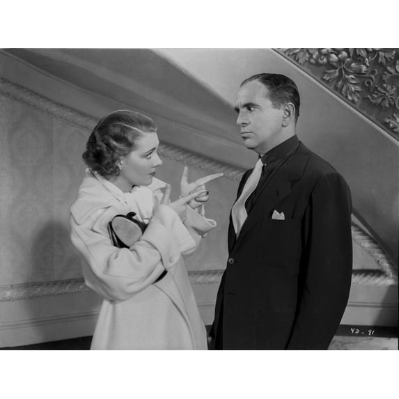 Al Jolson Talking with the Woman in White in a Classic Movie Scene Photo Print (8 x 10)