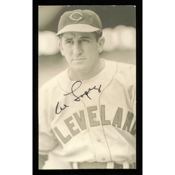 Al Lopez Autographed 3x5 Postcard Cleveland Indians (Trimmed) SKU #222480