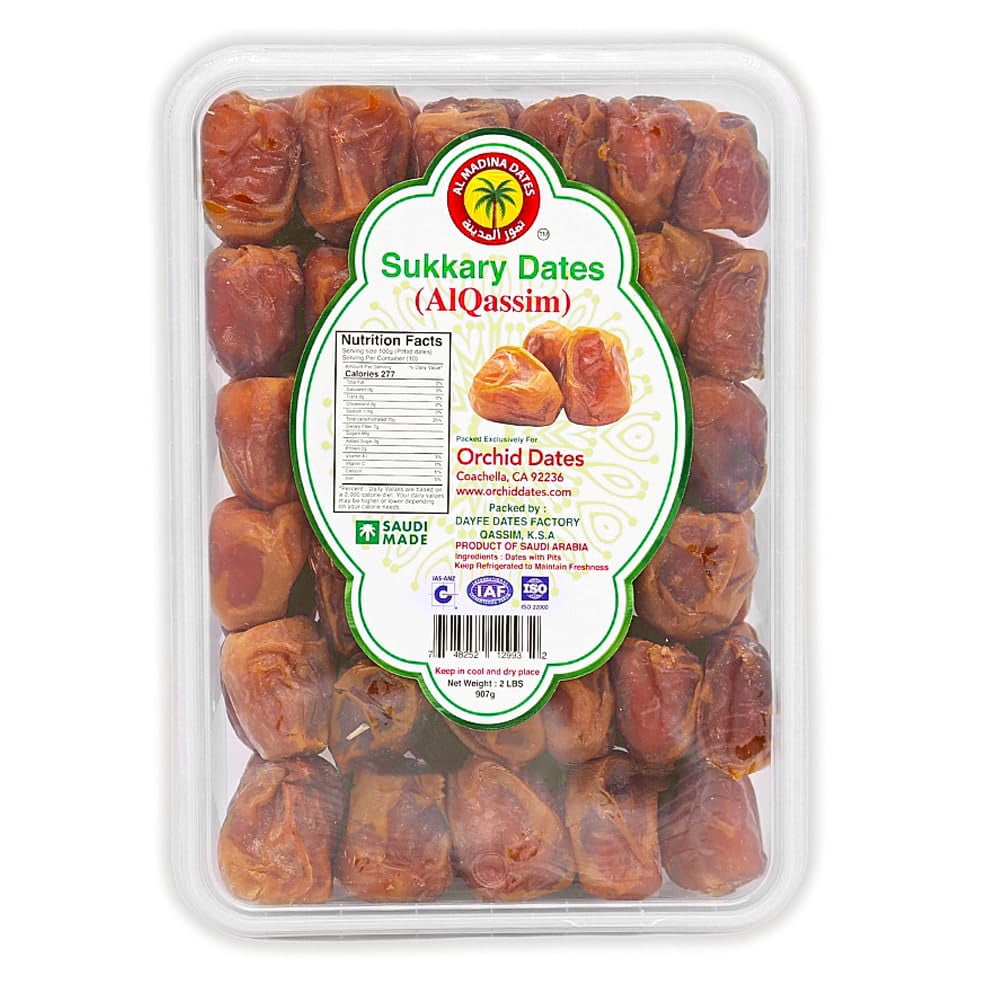 Al Madinah Sukkary Dates (Alqassim) “Premium” Large All Natural Grown