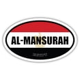 thumbnail image 1 of Al-Mansurah Egypt Flag Oval Decal Vinyl Bumper Sticker 3x5 inches, 1 of 3