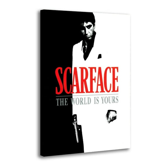 Al Pacino Scarface The World Is Yours Room Aesthetic Poster Print Art Wall Painting Canvas Posters Gifts Modern Bedroom Decor 12x18inch(30x45cm)