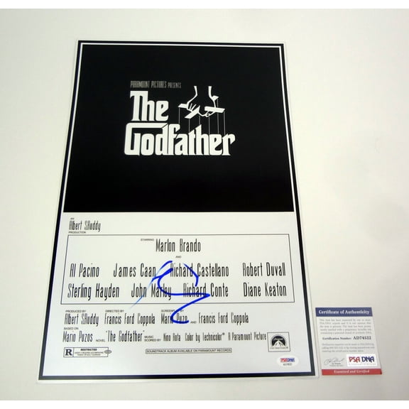 Al Pacino The Godfather Signed Autograph Movie Poster PSA/DNA COA