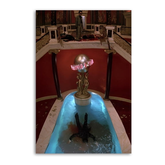 Al Pacino The World Is Yours Scarface Movie Poster Decorative Painting Canvas Wall Art Living Room Posters Bedroom Painting 24x36inch(60x90cm)