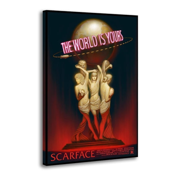 Al Pacino World Is Your Trophy Statue Picture Print Canvas Poster Wall Paint Art Posters Decor Modern Home Artworks Gift 24x36inch(60x90cm)