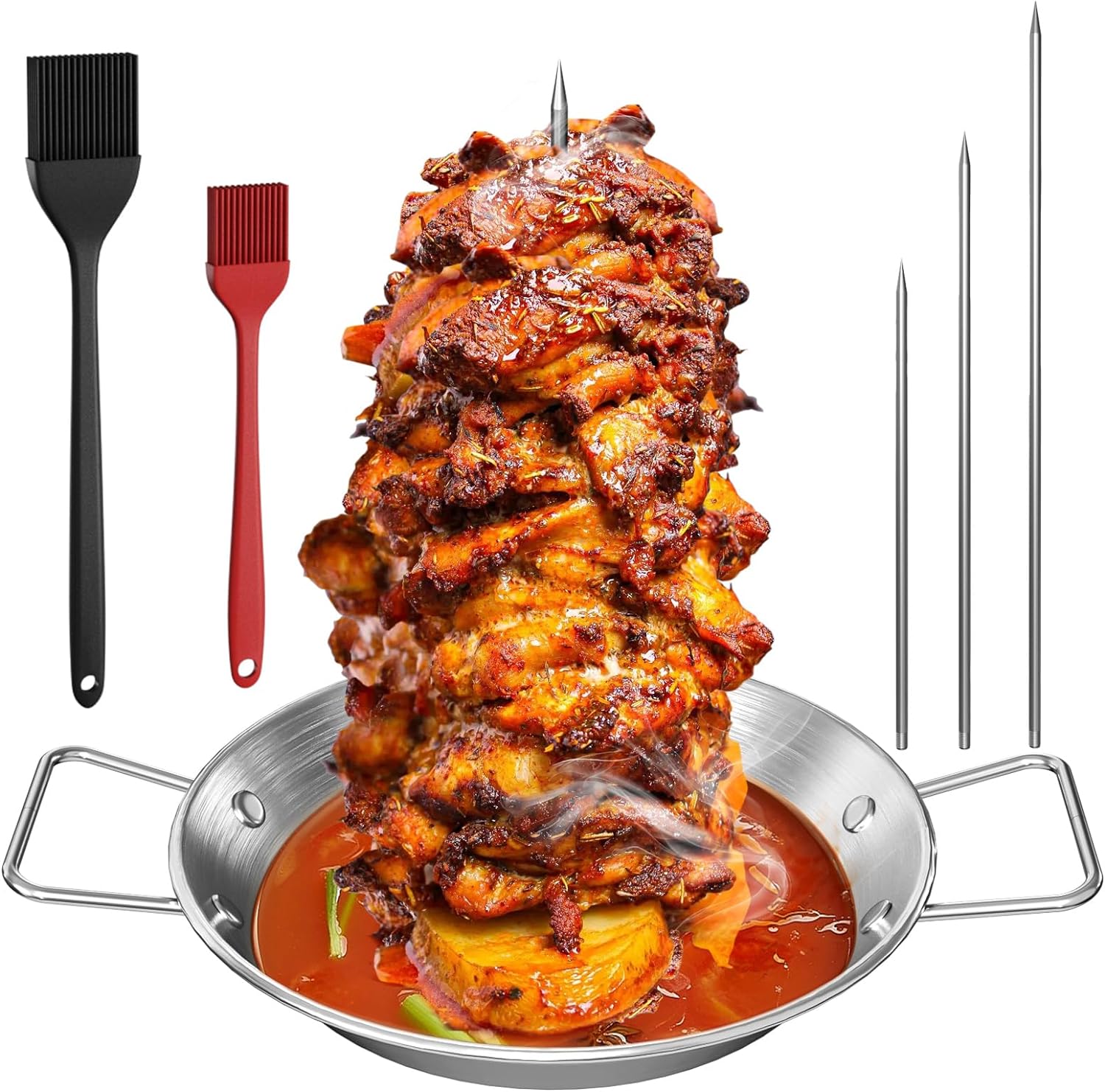 Al Pastor Skewer for Grill, Vertical Shawarma Skewer Stand, Vertical