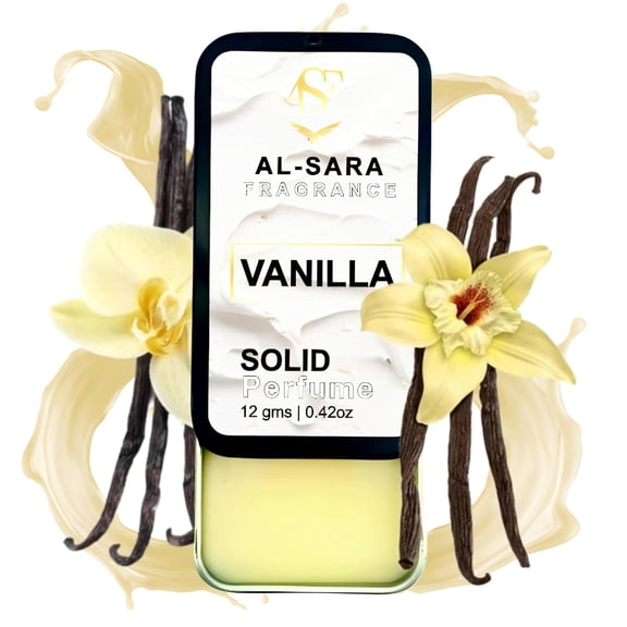 Al Sara Fragrance VANILLA Solid Perfume for Men & Women | Alcohol-Free, Non-Greasy, Long-Lasting Natural Fragrance | Portable & Travel-Friendly Cologne (Vanilla)