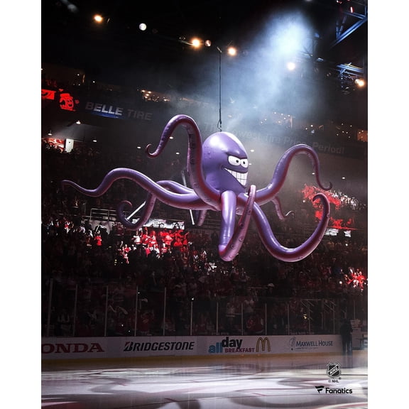 Al The Octopus Detroit Red Wings Unsigned Pregame Photograph