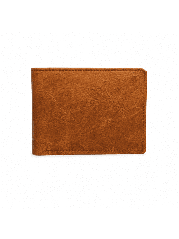 - Men’s Genuine Leather Bifold Wallet – Slim Vintage Design with Multiple Card Slots, Cash Compartment, and Durable Stitching Wallet For men-Brown
