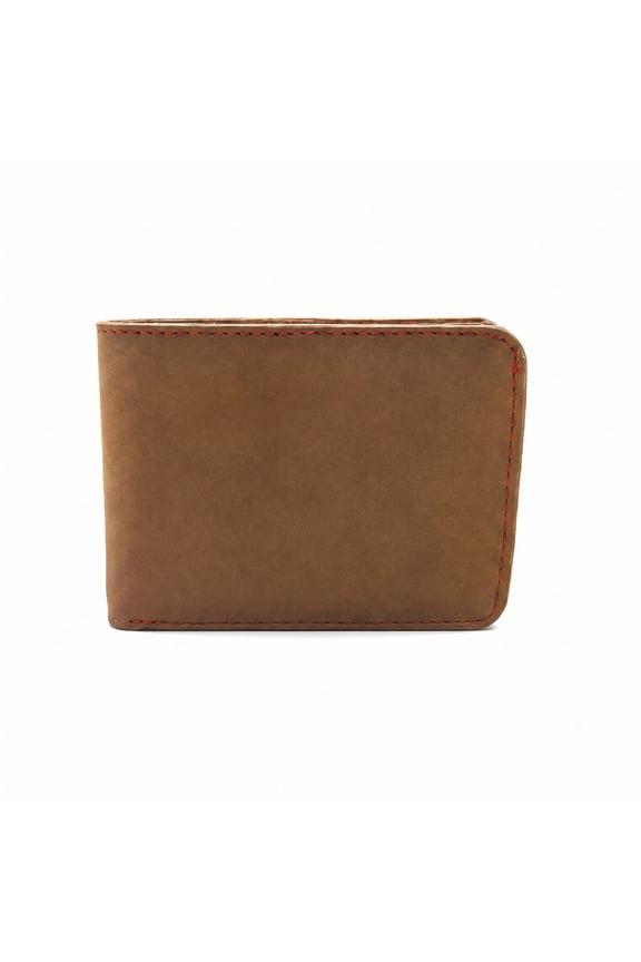 - Classic Brown Leather Wallet with Hand-Stitched Detailing