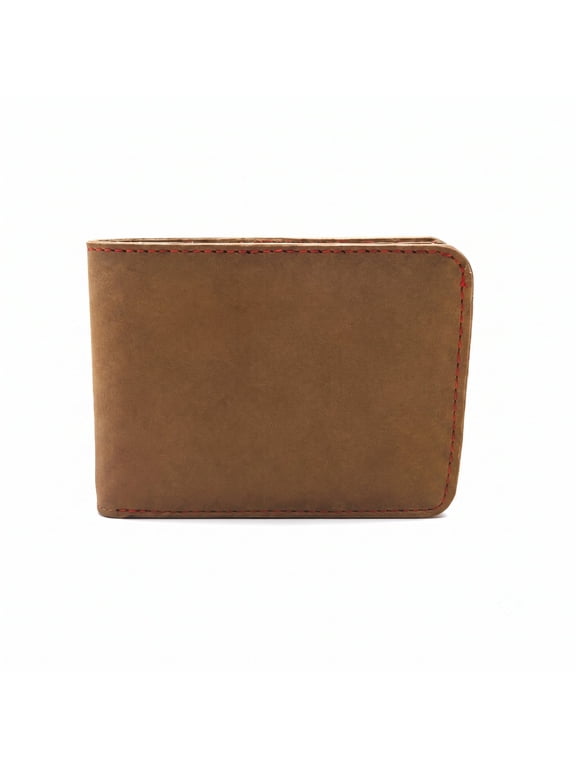- Classic Brown Leather Wallet with Hand-Stitched Detailing