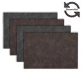 thumbnail image 1 of Ala Carte by Dainty Home Florence Solid Textured Faux Leather Placemats – Set of 4, Reversible, Non-Slip, Washable, Heat & Tear Resistant – 12x18 in Dining Table Mats, 1 of 4