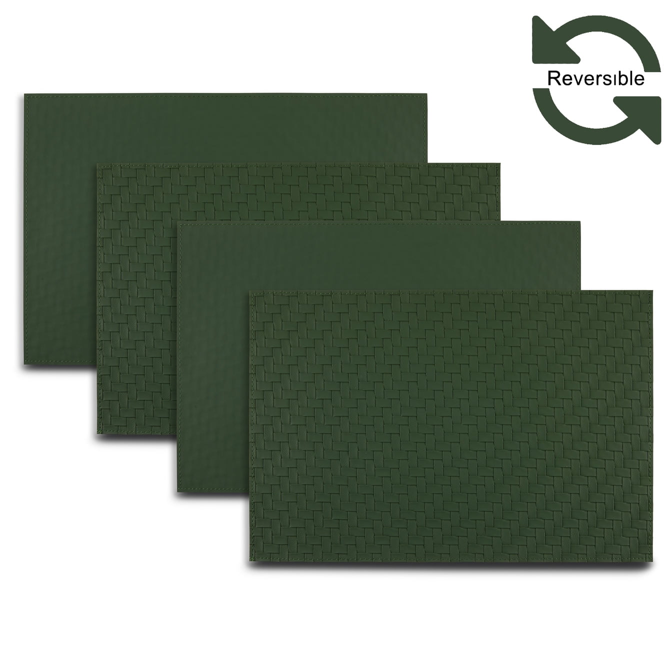 Ala Carte by Dainty Home Lausanne Braided Textured Faux Leather Placemats